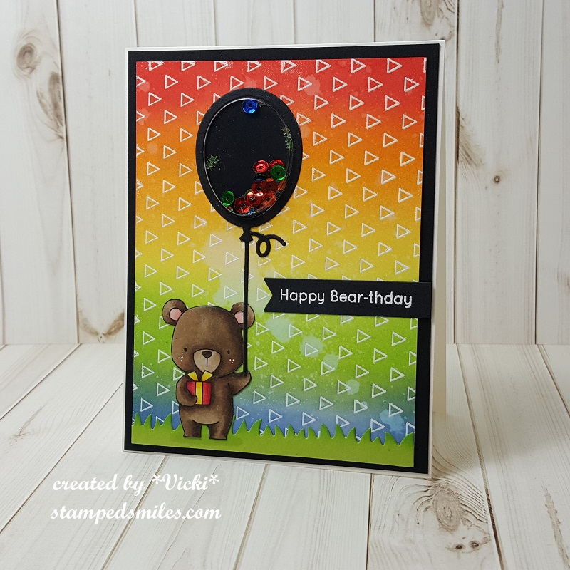 Vicki-MFT Birthday Bear Rainbow