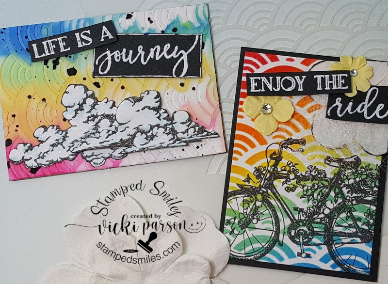 Vicki-BRM-StenciledRainbowATCs-close